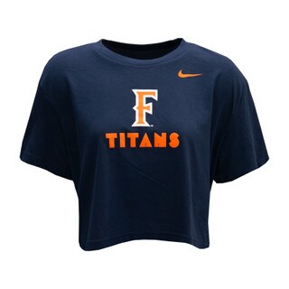 Nike Dri-Fit Fullerton Titans Leader of the Pac Cropped Tee - Navy